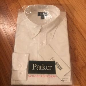 White Long Sleeve Oxfordcloth Shirt